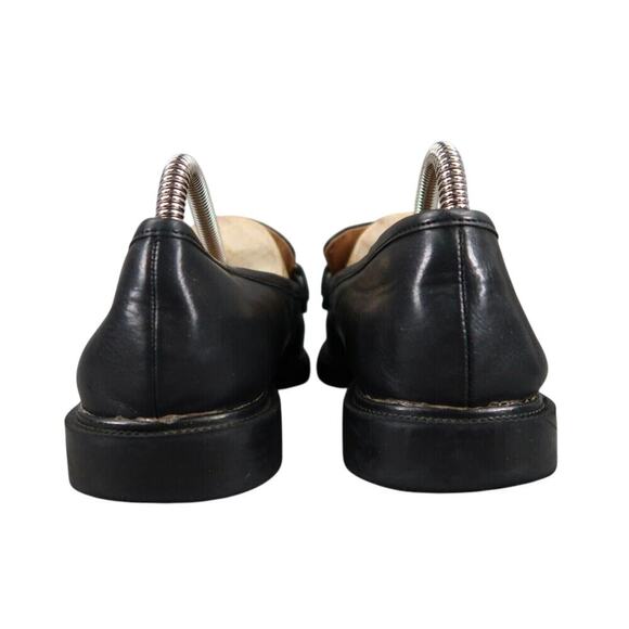 H&M Shoes Women 8 Loafer Fashion Classic Slip On Metal Buckle Black Solid Career - Picture 5 of 15